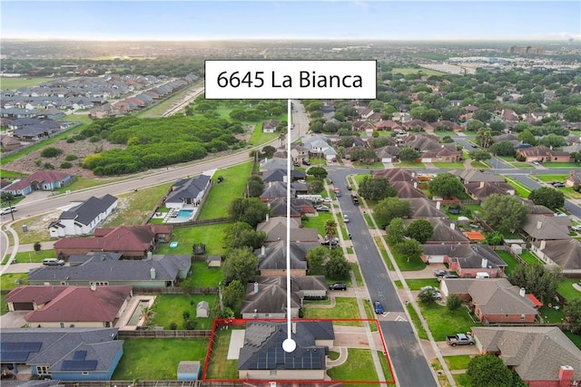 birds eye view of property featuring a residential view