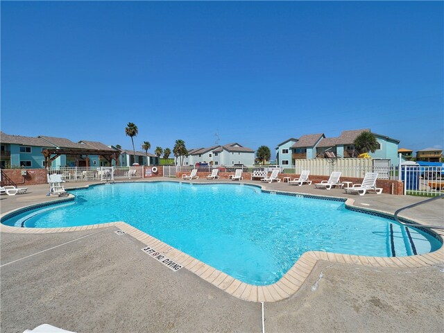 view of pool with a patio