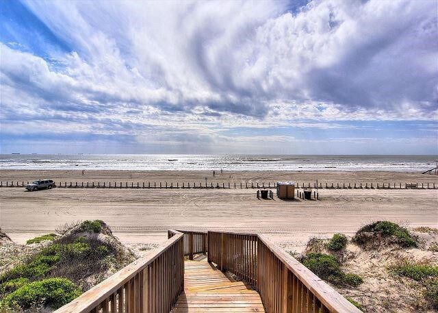 exterior space with a beach view