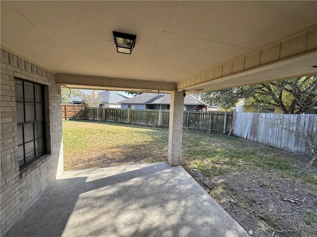 view of patio / terrace featuring a fenced backyard