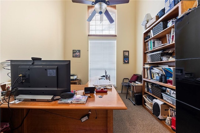 1725 Cliff Maus, Corpus Christi, TX 78416 - office space featuring a high ceiling, a ceiling fan, and carpet flooring