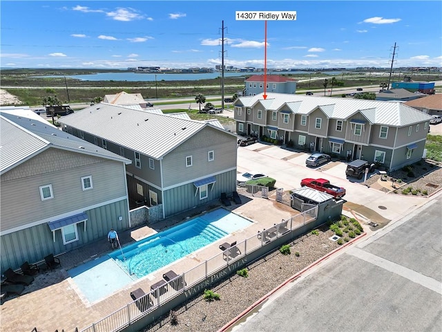 14307 Ridley Way, Corpus Christi, TX 78418 - aerial perspective of suburban area with a pool