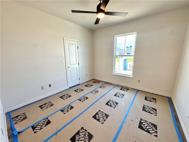 11517 Willowood Creek Dr, Corpus Christi, TX 78410 - empty room featuring a ceiling fan and baseboards