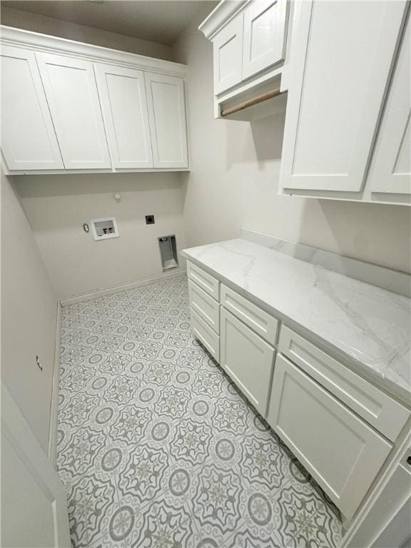 11517 Willowood Creek Dr, Corpus Christi, TX 78410 - laundry room featuring cabinet space, electric dryer hookup, hookup for a washing machine, and gas dryer hookup