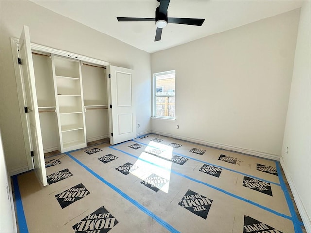 11517 Willowood Creek Dr, Corpus Christi, TX 78410 - unfurnished bedroom with a closet and ceiling fan