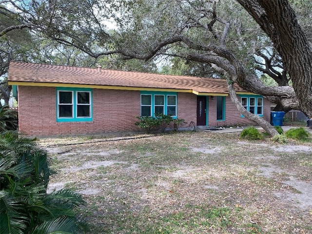 view of single story home