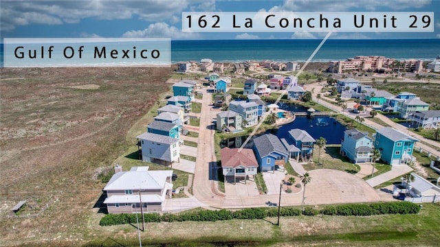 162 La Concha Blvd Unit 29, Port Aransas, TX 78373 - birds eye view of property with a residential view and a water view