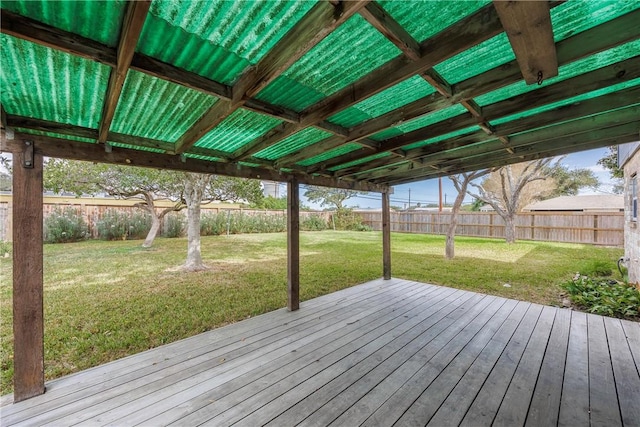 4826 Olympia Dr, Corpus Christi, TX 78413 - wooden deck with a fenced backyard