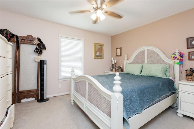 10639 Emmord Loop, Corpus Christi, TX 78410 - bedroom with light colored carpet and a ceiling fan