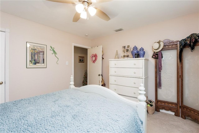 10639 Emmord Loop, Corpus Christi, TX 78410 - carpeted bedroom featuring ceiling fan