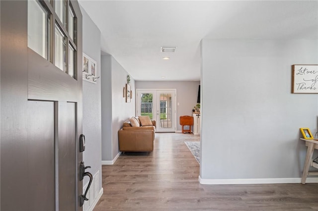 116 Daniel Moore St, Portland, TX 78374 - foyer with baseboards, wood finished floors, and recessed lighting