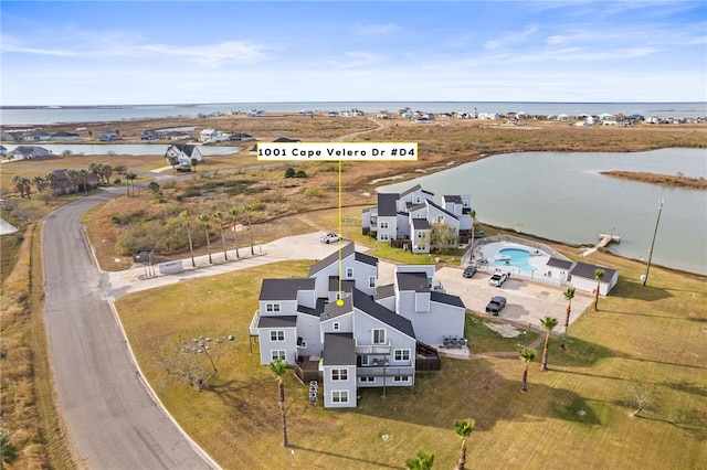 1001 Cape Velero Dr Unit D-4, Rockport, TX 78382 - drone / aerial view with a water view