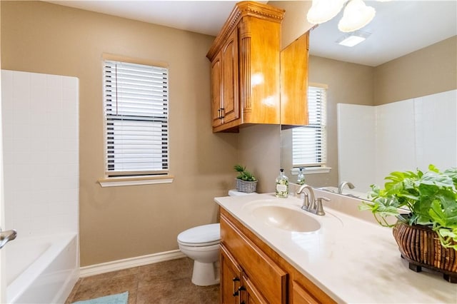 14426 Pentridge Dr, Corpus Christi, TX 78410 - bathroom with vanity and tile patterned flooring