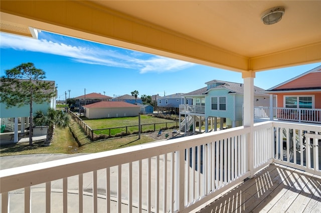 balcony featuring a residential view