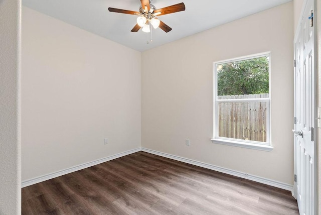 2201 Morris St, Corpus Christi, TX 78405 - unfurnished room featuring wood finished floors and ceiling fan