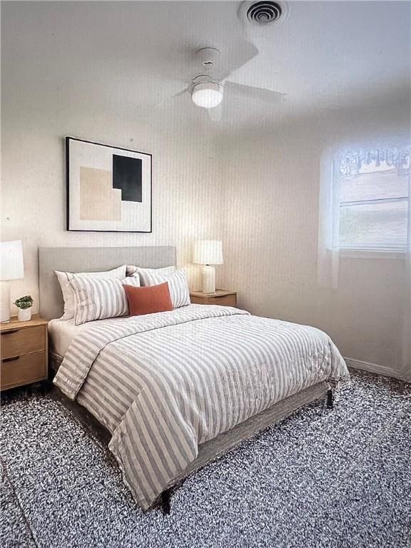5825 San Saba Dr, Corpus Christi, TX 78407 - carpeted bedroom with ceiling fan and baseboards