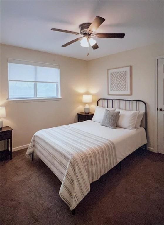 5825 San Saba Dr, Corpus Christi, TX 78407 - bedroom with carpet floors and ceiling fan