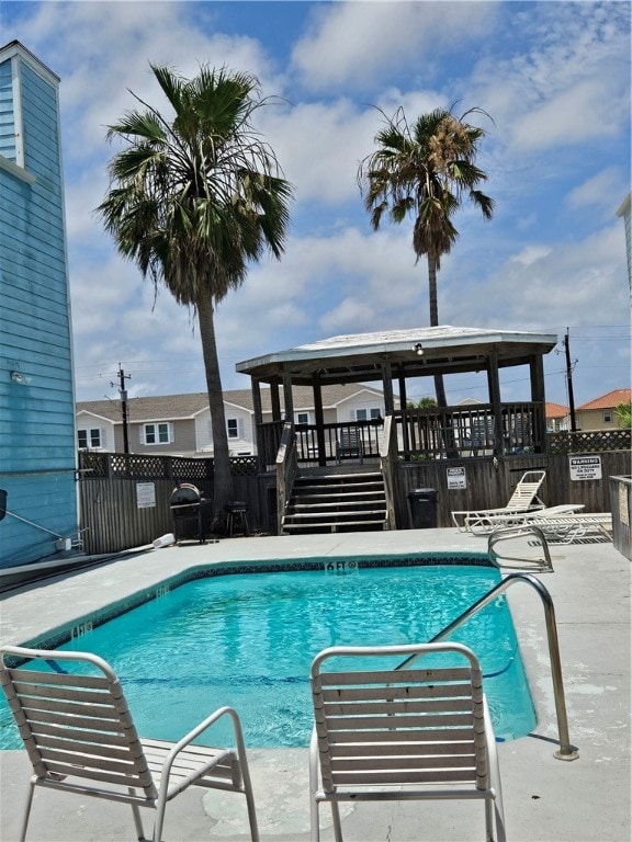 view of pool with a patio area