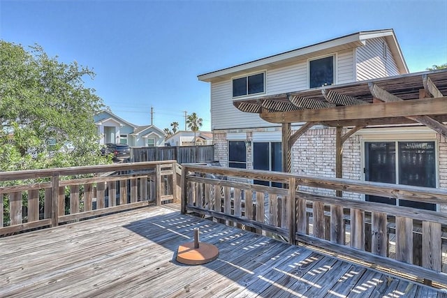 15317 Yardarm Ct, Corpus Christi, TX 78418 - wooden deck featuring a pergola