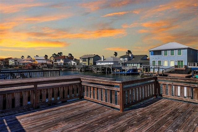15317 Yardarm Ct, Corpus Christi, TX 78418 - dock area featuring a deck with water view and a residential view