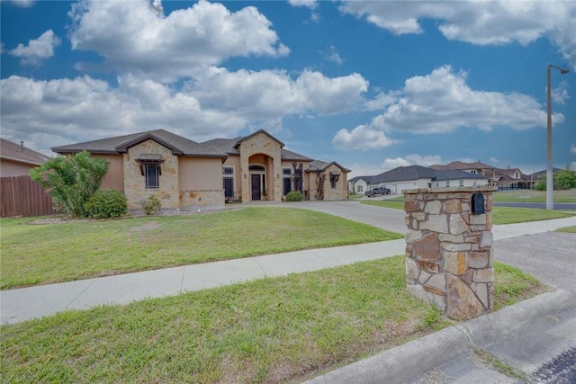 3722 Lake Hawkins Ct, Robstown, TX 78380 - french provincial home with stone siding and stucco siding