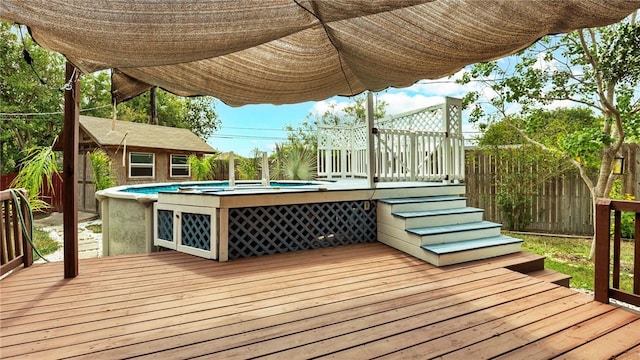 4026 Brownwood, Corpus Christi, TX 78410 - wooden terrace with an outdoor structure