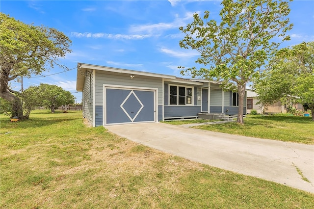 130 N Houston St, Aransas Pass, TX 78336 - single story home with an attached garage, a front yard, and concrete driveway