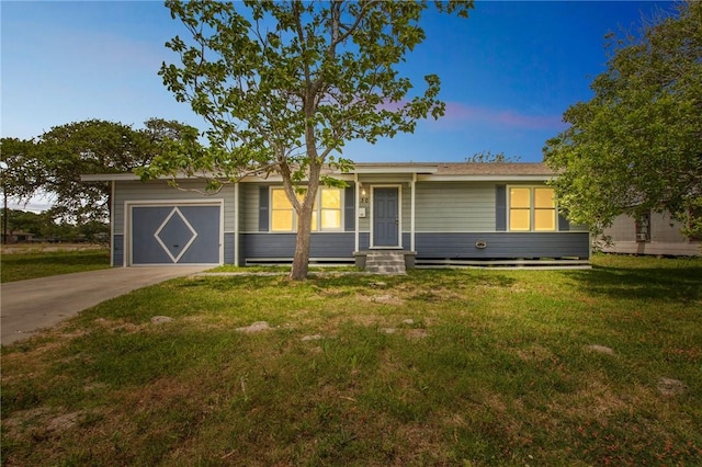 130 N Houston St, Aransas Pass, TX 78336 - ranch-style house with a lawn, entry steps, and concrete driveway