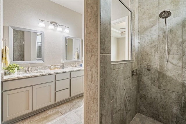 2538 Las Estrellas St, Corpus Christi, TX 78414 - full bath with a tile shower and double vanity
