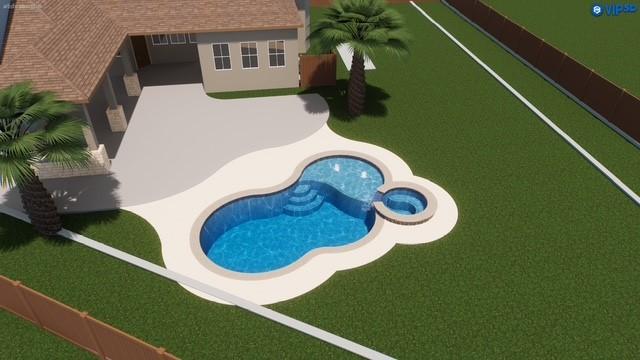 5909 S Oso Pkwy, Corpus Christi, TX 78414 - view of pool featuring a patio and a pool with connected hot tub