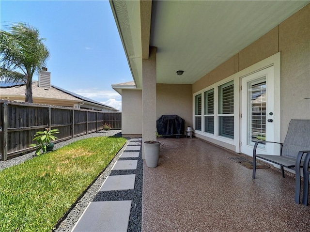 view of patio / terrace featuring area for grilling