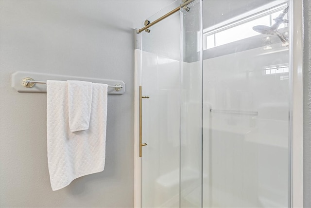 bathroom featuring walk in shower