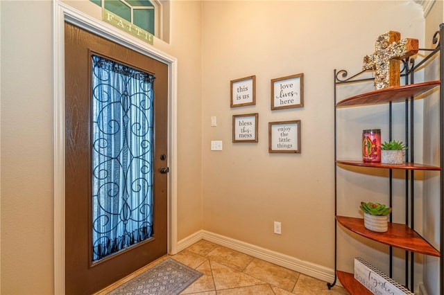 3918 Willow Heights Dr, Corpus Christi, TX 78410 - entrance foyer with light tile patterned flooring and baseboards