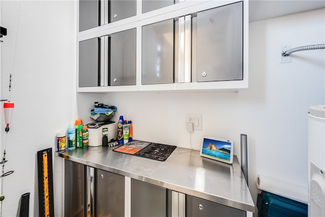 kitchen with stainless steel counters