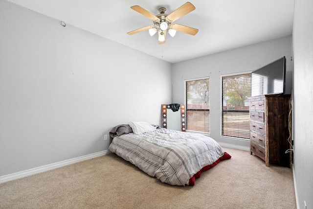 2214 N Mccampbell St, Aransas Pass, TX 78336 - bedroom with light carpet and ceiling fan