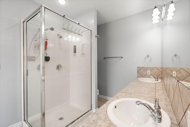 2214 N Mccampbell St, Aransas Pass, TX 78336 - full bath with a shower stall and double vanity