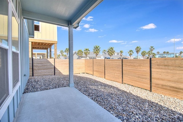 view of patio with a fenced backyard