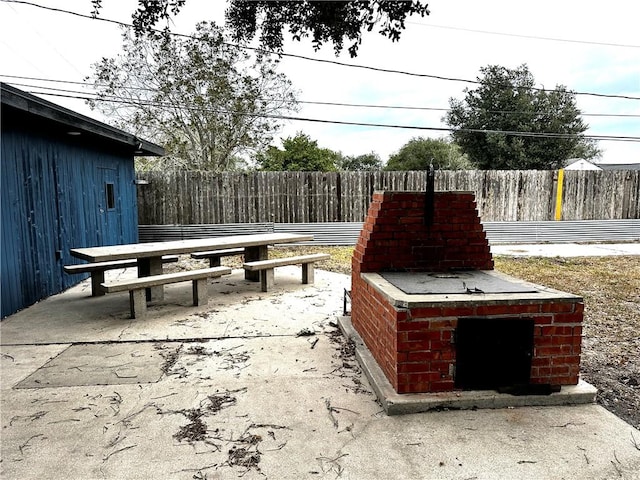 view of patio with fence