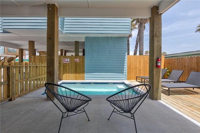 view of pool with a patio area