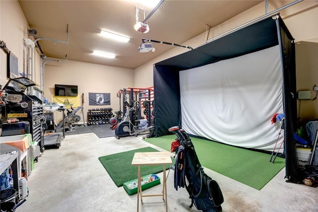 interior space with concrete flooring