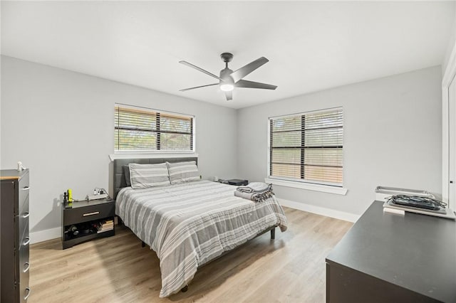 1406 Hwy 72, Three Rivers, TX 78071 - bedroom with light wood-style flooring and ceiling fan