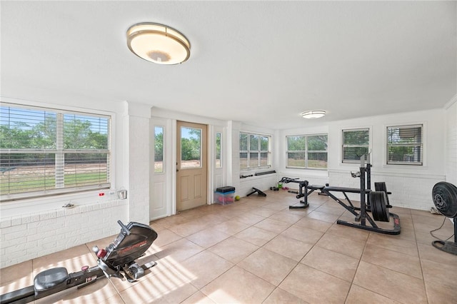 1406 Hwy 72, Three Rivers, TX 78071 - exercise room with light tile patterned floors