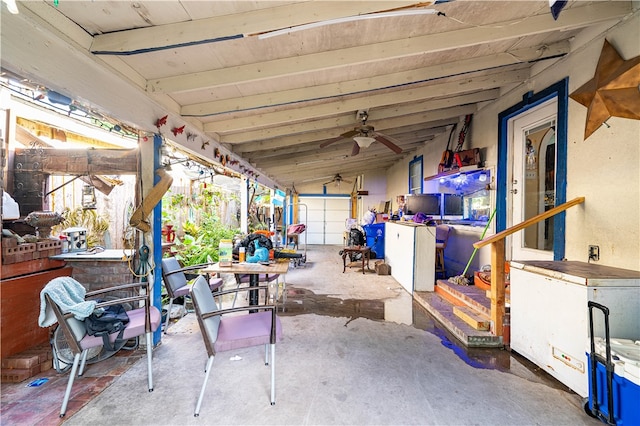 view of patio / terrace with ceiling fan