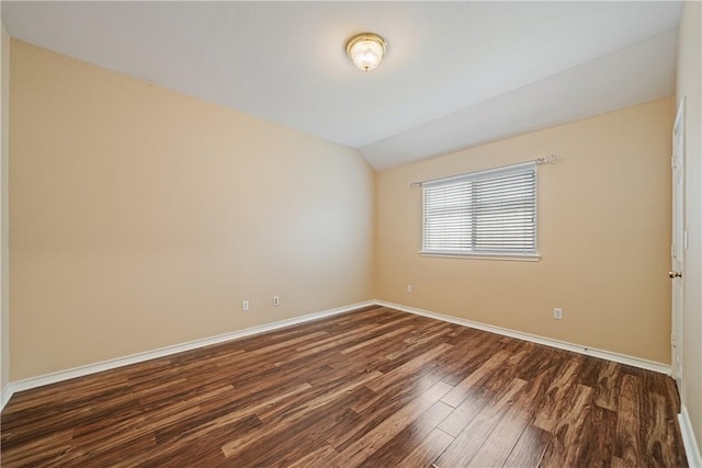 5909 Sutherland Dr, Corpus Christi, TX 78414 - unfurnished room with dark wood-type flooring and lofted ceiling
