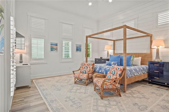 bedroom with wood-type flooring