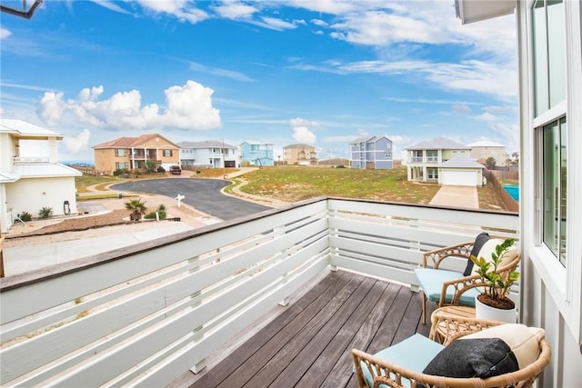 balcony featuring a residential view