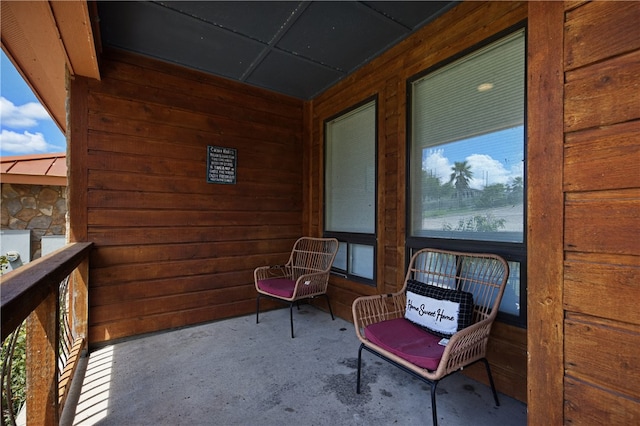 balcony featuring a patio area