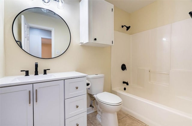 329 Yorktown Blvd, Corpus Christi, TX 78418 - full bath with toilet, vanity, shower / bathtub combination, and tile patterned flooring