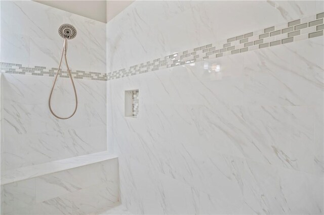 623 Sandkey Dr, Port Aransas, TX 78373 - bathroom view of a marble finish shower