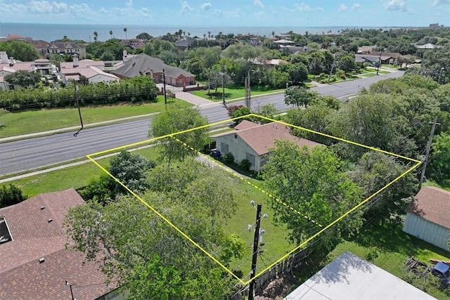 3655 Santa Fe St, Corpus Christi, TX 78411 - aerial view of residential area featuring property boundaries highlighted